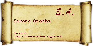 Sikora Aranka névjegykártya