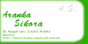 aranka sikora business card